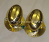 Antique Victorian brass oval door handle